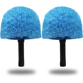2 Pack Robust Cobweb Duster Head Brush – Superior Twist-On Web Cleaning Tool – Spider Web Remover Brush Compatible with Standard 3/4 Inch Threaded Poles for Outdoor & Indoor Use – Head Only (Grey)