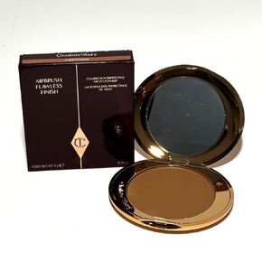 Charlotte Tilbury Mini Airbrush Flawless Finish Setting Pressed Compact Makeup Face Powder for Women - 2 Medium