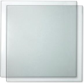 STORE FIXTURES DIRECT Square Tempered Glass Panels for Glass Cube or Shelving Displays, Clear Transparent Glass, 12" W x 12" L x 3/16" Thick, 2 Pack