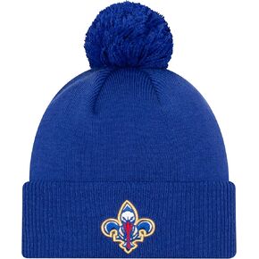 New Era Youth Size Cuffed Basketball Sport Beanie Hat with POM POM - NBA Kids Winter Knit Toque Cap