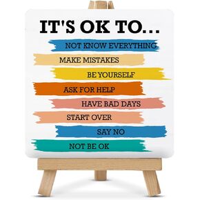 Mental Health Sign I Cannot Control Wood Sign with Easel Psychology Wood Plaque Decor for Office Home Bedroom Desk Shelf