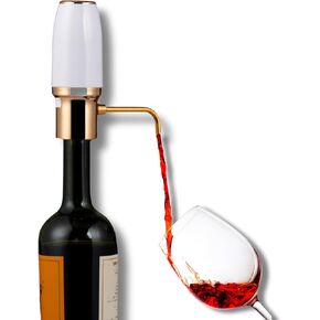 Sip & Shimmer Electric Wine Aerator, Modern Aerator, Electric Wine Dispenser, Black & Gold Wine Pourer, Automatic Wine Pump, Re-chargeable, Wine Gift, Christmas Gift for Her, Dad Christmas