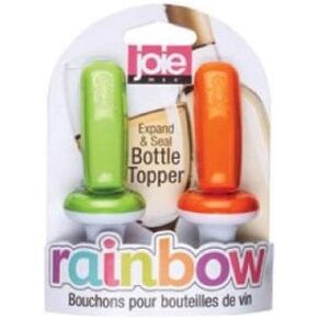 Joie 12916 4 X 1.5 X 1.5 Rainbow Expand & Seal Bottle Toppers Assorted Colors 2 Count