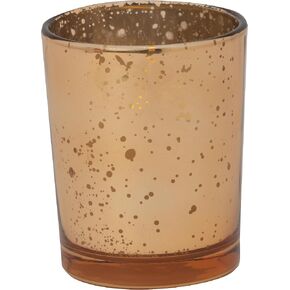 Biedermann Rustic Glass Votive Holder, Red, Set of 12