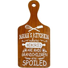 Nana's Kitchen Hanging Sign Wall Art Decor, Decorative Wood Signs Wall Decorations, Grandmother Gift for Christmas Mother's Day