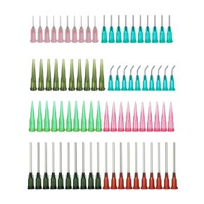 80 Pcs 8 Size Blunt Tip Dispensing Needles – 1.5 Inch & 0.5 Inch, Luer Lock Blunt Needle, Precision Applicator for Adhesive Glue, Industrial & Syringe Use
