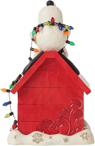 Enesco Peanuts by Jim Shore Snoopy's Dog House Christmas Countdown Calendar Figurine- Stone Resin Hand Crafted Painted Collectible Peanuts Snoopy Figurines Christmas Home Decor Statue, 7.09 Inch in Saudi Arabia