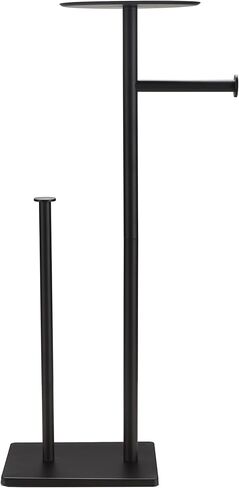 BVL Toilet Paper Holder Stand with Shelf Stainless Steel Brushed Nickel for Bathroom in Saudi Arabia