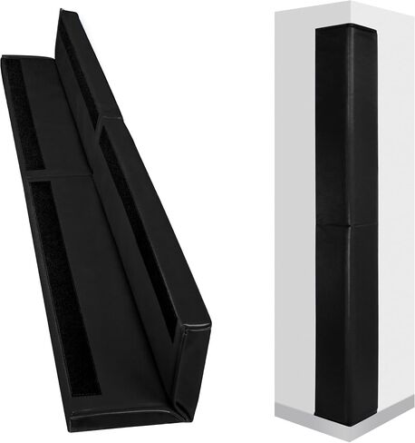 Wall Corner Guards & Edge Protector, Heavy Duty Wall Corner Protective Safety Padding, All-Weather 2 Sides Corner Pad for Gyms, Basketball Court, Playrooms, Garages,etc. (Black, 6FT Tall 6in Sides) in Kuwait
