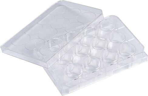 24-Well Polystyrene Cell Culture Plates with Lids, 10 Pcs Individual Wrapped Plates, Sterile, Tissue Culture Treated Plate for Laboratory Chemical Reaction in Saudi Arabia