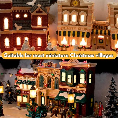 Meonum 1 Pack Accessory Cord with 4 LED Bulbs, End to End Connected Blow Mold Light Cord, 9.8 Feet Lamp Kit with On/Off Switch Plugs for Ceramic, Craft Halloween Christmas Village Decor in Kuwait