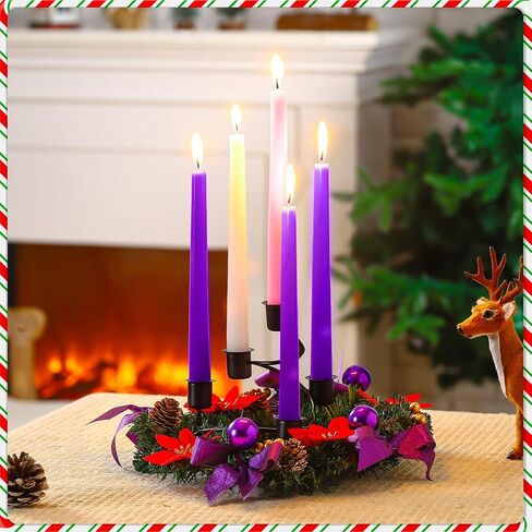 عيد الميلاد مجيء اكليلا من الزهور 5 شمعة حامل الشريط الأرجواني عيد الميلاد شمعة اكليلا من الزهور ظهور الدائري للشموع تفتق عيد الميلاد شمعة إكليل الزينة المركزية عطلة الشموع داخلي المنزل الكنيسة in Saudi Arabia