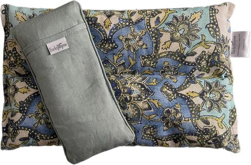 SacksyThyme Microwave Heating Pad Gift Set for Cramps, Back, Neck, Shoulders, Leg Pain - Reusable Heat Pack, Hot Moist Microwavable Therapy Pack - Unscented Flaxseed Hot Compress Made in USA in Kuwait