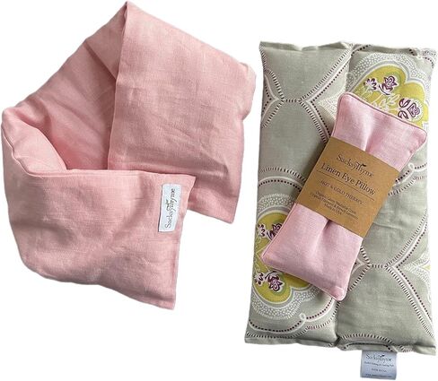 SacksyThyme Microwave Heating Pad Gift Set for Cramps, Back, Neck, Shoulders, Leg Pain - Reusable Heat Pack, Hot Moist Microwavable Therapy Pack - Unscented Flaxseed Hot Compress Made in USA in Kuwait