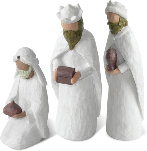 5-Pieces Christmas Nativity Animals Set, Ox, Goat, Donkey, Sheep Nativity Figures, 7 Inch Scale Resin Nativity Animals Shape Set For The Christmas Story, Sculpted Hand-Painted Goat For Holy Family in Saudi Arabia
