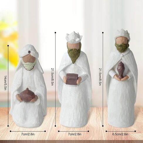 5-Pieces Christmas Nativity Animals Set, Ox, Goat, Donkey, Sheep Nativity Figures, 7 Inch Scale Resin Nativity Animals Shape Set For The Christmas Story, Sculpted Hand-Painted Goat For Holy Family in Saudi Arabia