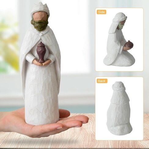 5-Pieces Christmas Nativity Animals Set, Ox, Goat, Donkey, Sheep Nativity Figures, 7 Inch Scale Resin Nativity Animals Shape Set For The Christmas Story, Sculpted Hand-Painted Goat For Holy Family in Saudi Arabia