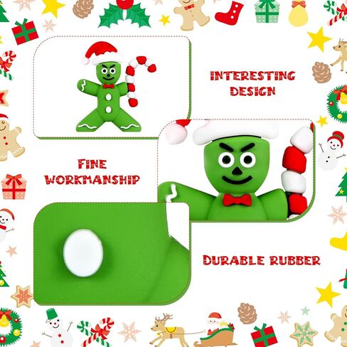50 قطعة من تماثيل عيد الميلاد الخضراء الرئيسية، تماثيل صغيرة خضراء لرجل الثلج سانتا الزنجبيل، تماثيل Xmax صغيرة لإخفاء تماثيل عيد الميلاد المضحكة لهدية حفلة عيد الميلاد (رجل خبز الزنجبيل) in Kuwait
