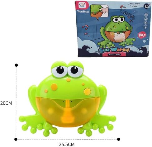Frog Bubble Maker for Bath, Foam Blower Bubbling Making Machine, Nursery Rhyme Musical Bathtub Toy for Baby Kids Happy Tub Time in Saudi Arabia
