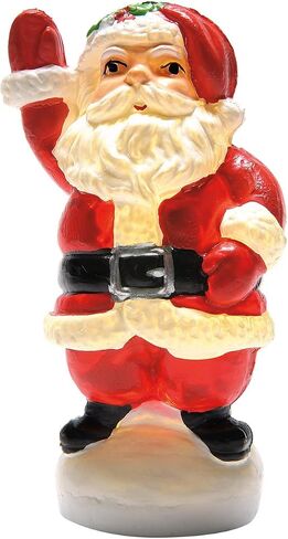 Department 56 Village Collection Accessories Blow Mold Santa Waving Lit Figurine, 2.28 Inch, Multicolor in Saudi Arabia