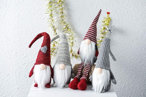 Funoasis السويدية المصنوعة يدويا أفخم التماثيل عيد الميلاد جنوم ديكور المنزل عطلة الحلي رائعتين محظوظ عيد الحب عيد الفصح شكرا إعطاء هدية عيد الميلاد التماثيل المحشوة (أخضر - 19 بوصة) in Kuwait