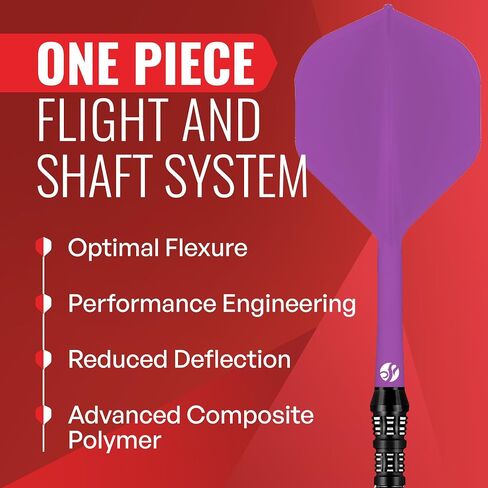 Shot! Darts Flight Deck One Piece Dart Flight and Shaft System - Set of 3 (Inbetween, White) in Saudi Arabia