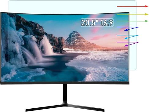 23 Inch Anti Blue Light Screen Protector for Universal Diagonal 23" with Aspect Ratio 16:9 Standard/Curved Monitor &Touchscreen, Protection Eyes Filter(20" x 11.3" /W x H) in Saudi Arabia
