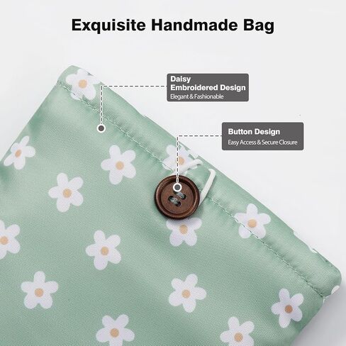 MoKo 6-7" Embroidered Daisy Padded Sleeve Pouch for 7" Kindle Colorsoft Signature Edition 2024, 6.8/6" Kindle Paperwhite/Kids, Fire 7 2022, Voyage/Kobo eReader, Beige Floral in Saudi Arabia