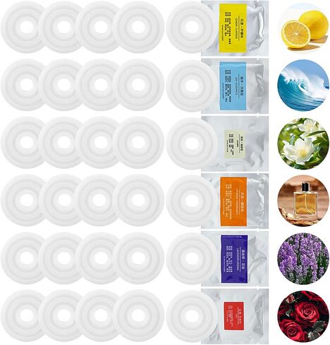 30 عبوة من 30 قطعة من المناشف المعطرة البديلة لتدفئة المناشف، وسادات معطرة برائحة منعشة لدلو تدفئة المناشف، 6 نكهات in Kuwait