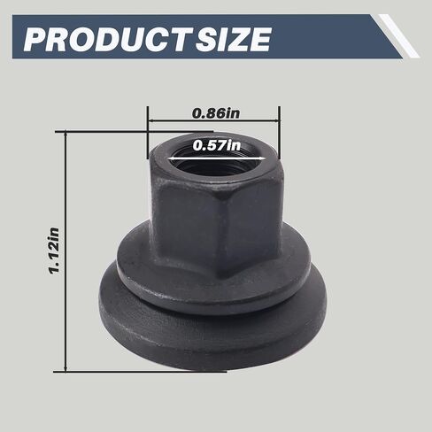 Wheel Nut 611-936 6509424AA Fit for Dodge/Ram 3500 4500 5500 Models, M14-1.5 Flange - 22mm Hex, 28.5mm Length, Medium, Pack of 10pcs in Saudi Arabia