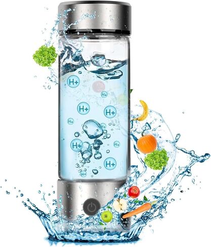 Hydrogen Water Bottle 2024 Generator with SPE PEM Technology Water Ionizer, Hydrogen Water Machine Improve Water in 3 Minutes for Home, Office, Travel, Daily Drinking（Silver）, HB-420 in Kuwait