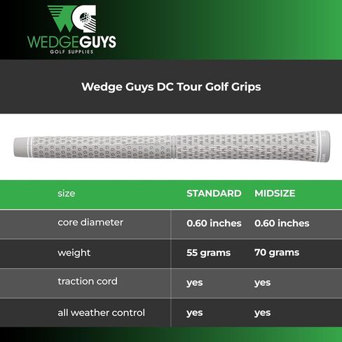 مجموعة مقابض الجولف Wedge Guys DC Tour - 4 مناطق قبضة لتوفير الراحة والتحكم الفائقين - استبدال مقابض نادي الجولف للأداء في جميع الأحوال الجوية لإعادة مقابض سائقي الأوتاد والمكواة الهجينة أو متوسطة الحجم أو القياسية in Kuwait