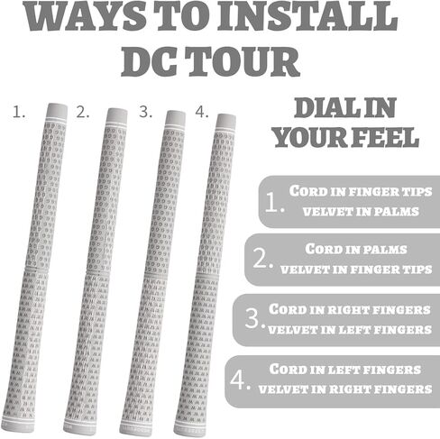 مجموعة مقابض الجولف Wedge Guys DC Tour - 4 مناطق قبضة لتوفير الراحة والتحكم الفائقين - استبدال مقابض نادي الجولف للأداء في جميع الأحوال الجوية لإعادة مقابض سائقي الأوتاد والمكواة الهجينة أو متوسطة الحجم أو القياسية in Kuwait