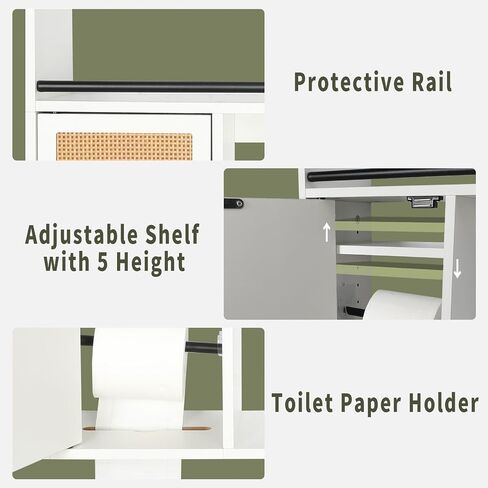 Wall Cabinet with LED Light, Floating Shelves for Bedroom Kitchen Coffee Bar Decor, Medicine Cabinet with Doors & 2 Open Shelves for Bathroom Over Toilet Storage - White in Saudi Arabia