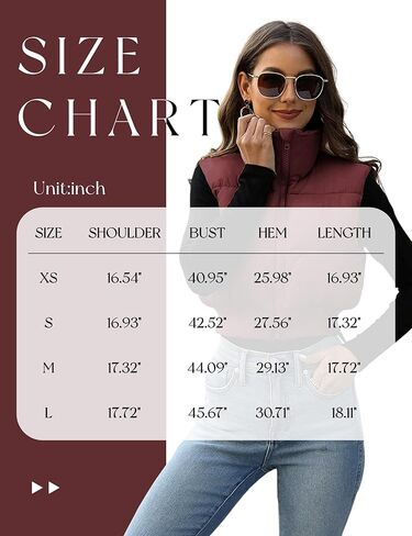 Dqbeng Puffer Vest Women Zip Up Stand Collar Sleeveless Outerwear Cropped Puffer Vest Padded Gilet in Kuwait