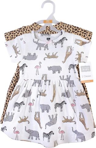 Hudson Baby Baby Girls Cotton Dresses, Butterfly Floral, 18-24 Months in Kuwait