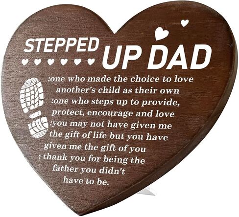 Dad Memorial Heart Plaque, Wooden Heart Tabletop Decor, Heart Shaped Table Sign, Dad Loss Gift, Sympathy Gift for Loss of Father, Condolence Gift for Dad Loss, In Loving Memory of Passed Dad in Saudi Arabia