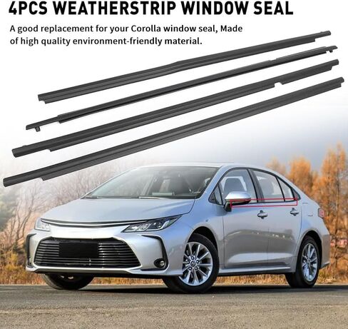 NEWSMARTS Automotive Weather Stripping Weatherstrip Window Trim Fits for Toyota Tundra CrewMax 2007-2018 2019, Window Seal Outside Parts in Saudi Arabia