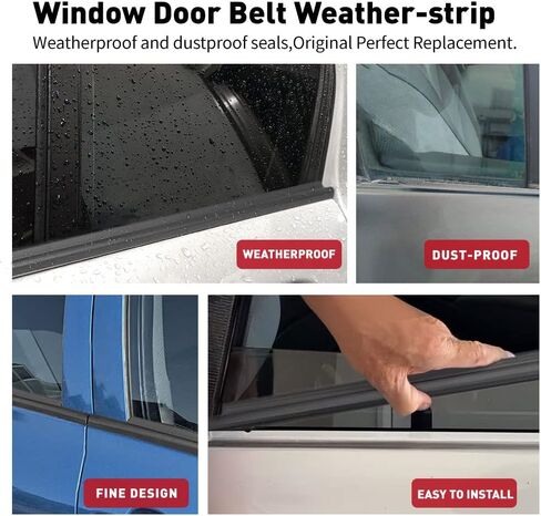 NEWSMARTS Automotive Weather Stripping Weatherstrip Window Trim Fits for Toyota Tundra CrewMax 2007-2018 2019, Window Seal Outside Parts in Saudi Arabia