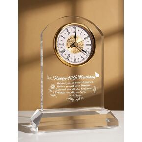 70th Birthday Gift Quartz Desk Clock – Elegant Home Blessing Decoration for Parents, Grandparents, Friends, Mom, Dad, Happy 70 Years Birthday Decoration for Women Men