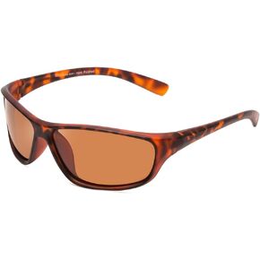Coyote Eyewear P-38 Sportsman's Polarized Sunglasses, Matte Tortoise Frame, Brown Lens