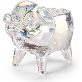 Glass Votive Candle Holders, Clear Candle Holder for Festival Decor Wedding, Cute Pig Small Tea Light Candle Stand for Home Decor Table Centerpieces, Creative Artwork