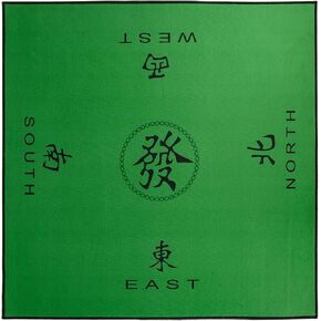 Mahjong Mat, Anti Slip and Noise Reduction Table Cover for Mahjong, Poker, Card Games, Board Games, Slip Resistant Mat(Green) (100cm（39.37in）)
