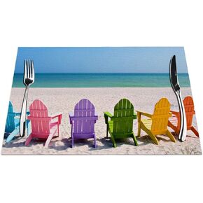 Football Field Placemats Set of 4, Green Football Field Placemats Heat Resistant for Dining Table Non-Slip 18x12 Inches
