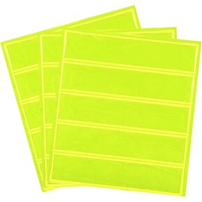 PATIKIL 5 x 1 Inch Safety Reflective Stickers, 15Pcs 500cd/lx.m2 Warning Sticker Waterproof Reflector Tape Strip for Night Safety Backpacks Bicycles, White