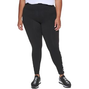 DKNY Women's Plus Size Cityscape Logo High Waist Full Length Legging