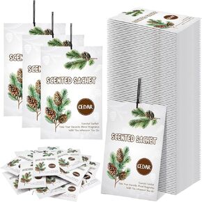 24 Pack Sachets Christmas Cinnamon Scents Sachets Bags Christmas Long Lasting Home Fragrance Air Fresheners for Rooms Sachets Scented for Closet and Drawer