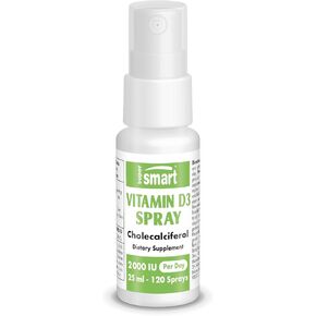 Supersmart - Vitamin D3 Spray 2000 IU (Cholecalciferol) | Non-GMO & Gluten Free - 25 ml