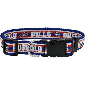 Pets First NFL Buffalo Bills Licensed PET COLLAR, Large - Heavy-Duty, Strong, and Durable Dog Collar. Available in 31 Football Teams and 4 Sizes