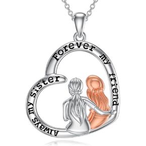 WINNICACA Sister Gifts from Sister 2/3 Sisters Necklace Always My Sister Forever My Friend Necklace 925 Sterling Silver Sister Birthday Gifts Valentines Day Gifts for Sister,Sister Jewelry Gifts for Sister,Friend,Mother,Daughter in Kuwait
